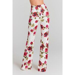 Nadine Merabi Portia White Floral Pants Medium NWT $275